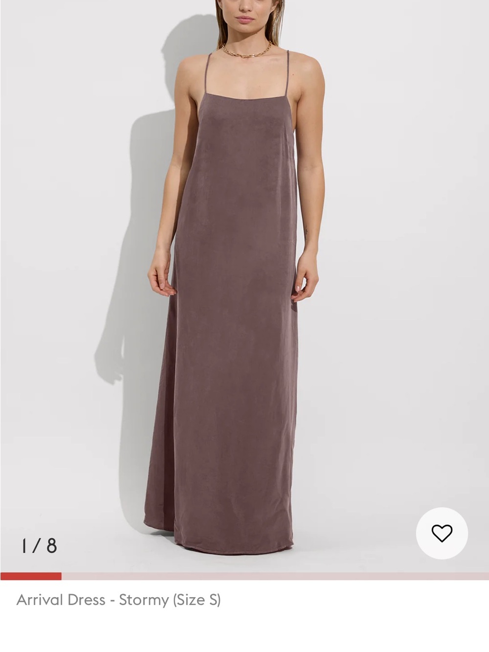 Left On Friday Slip Maxi Dress in Stormy Taupe